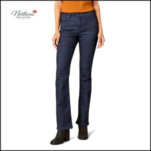 Slim Bootcut Jeans High Stretch Denim Women's Pants